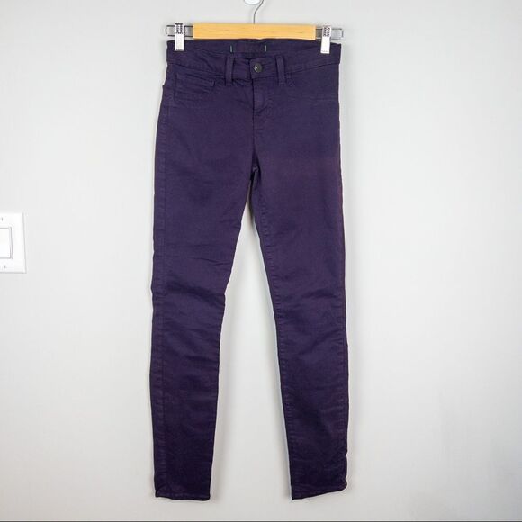 J Brand Womens Skinny Leg Jeans Aubergine Size 24 Purple Stretch Low Rise - Picture 3 of 11